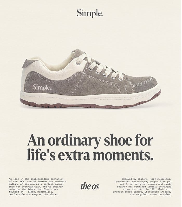 A specialized shoe for unspecial moments. | The OS