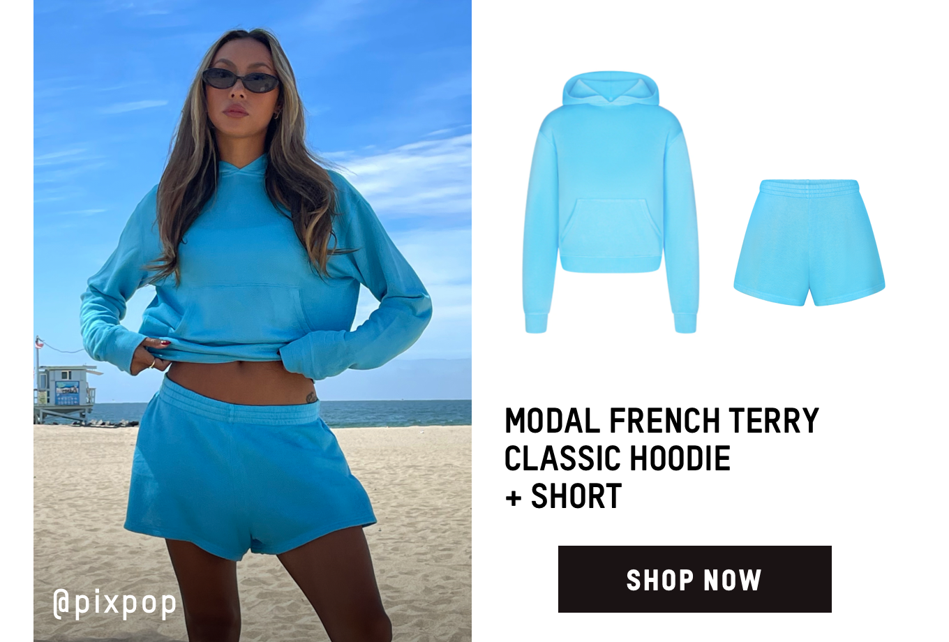 MODAL FRENCH TERRY CLASSIC HOODIE + SHORT