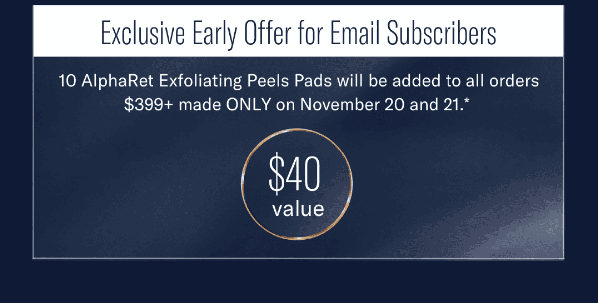 Exclusive Early Offer: 10 AlphaRet Exfoliating Peel Pads