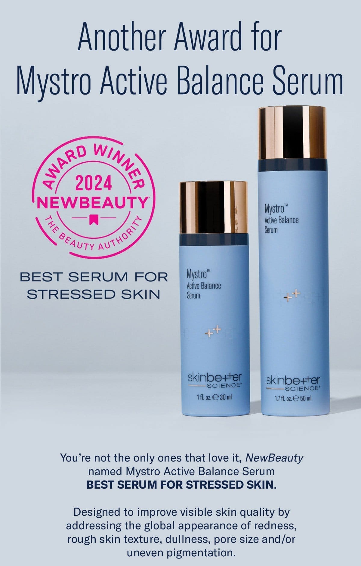 Another Award for Mystro Active Balance Serum