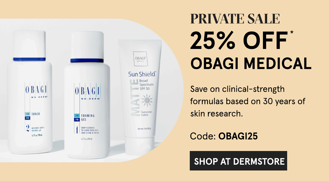 25% off Obagi Medical code: OBAGI25