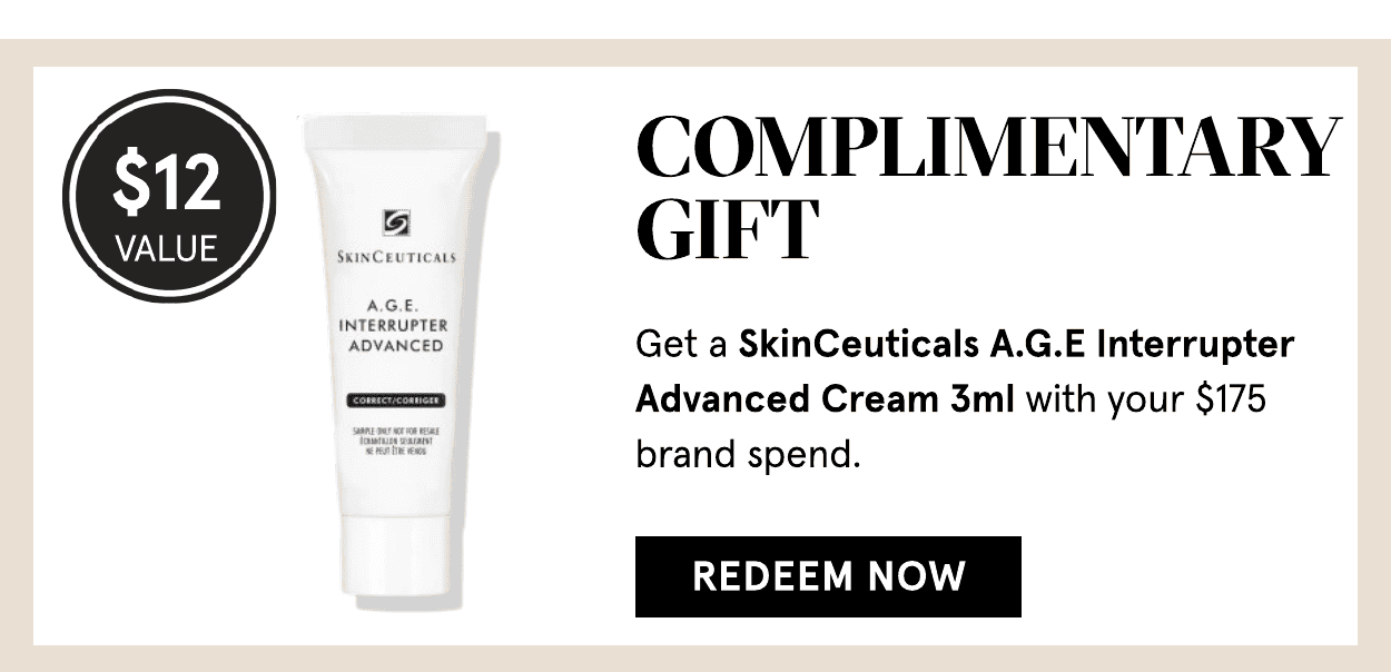 Complimentary SkinCeuticals gifts with purchase