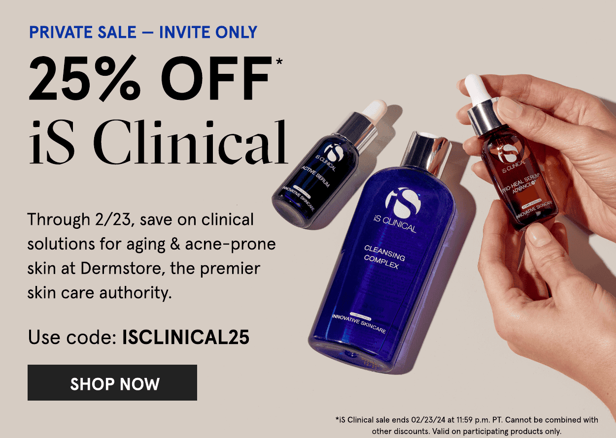 Sale 25% OFF on iS Clinical Use Code: ISCLINICAL25