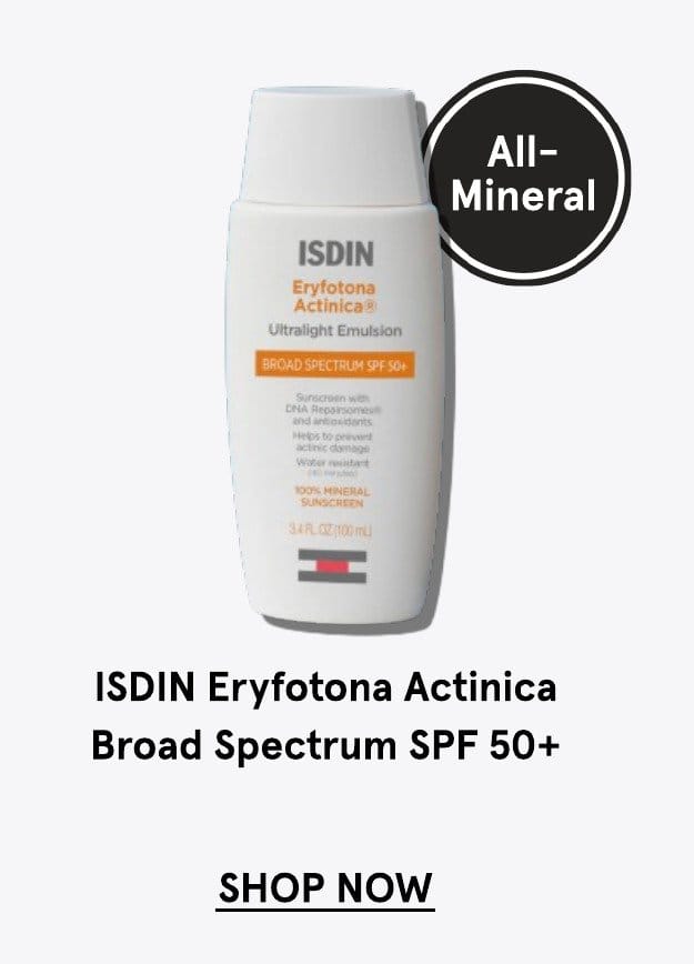 ISDIN Eryfotona Actinica Daily Lightweight Mineral SPF 50+ Sunscreen