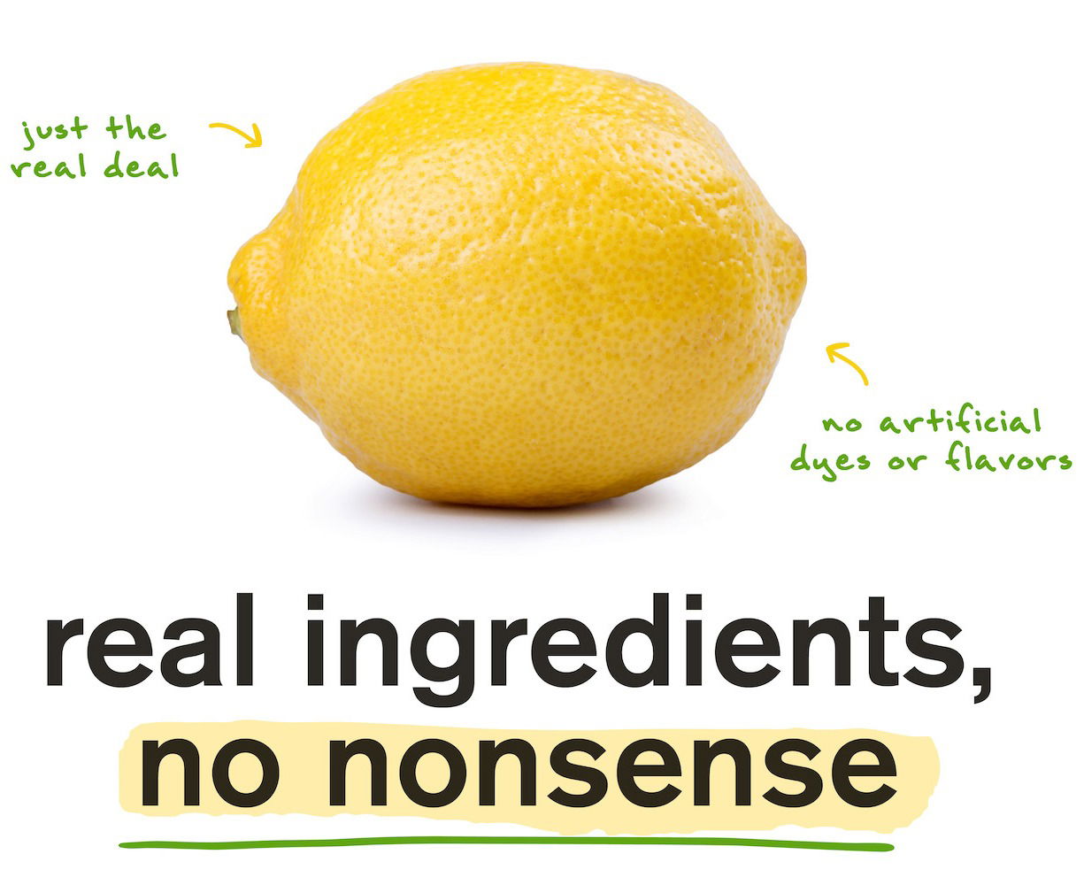 real ingredients, no nonsense 