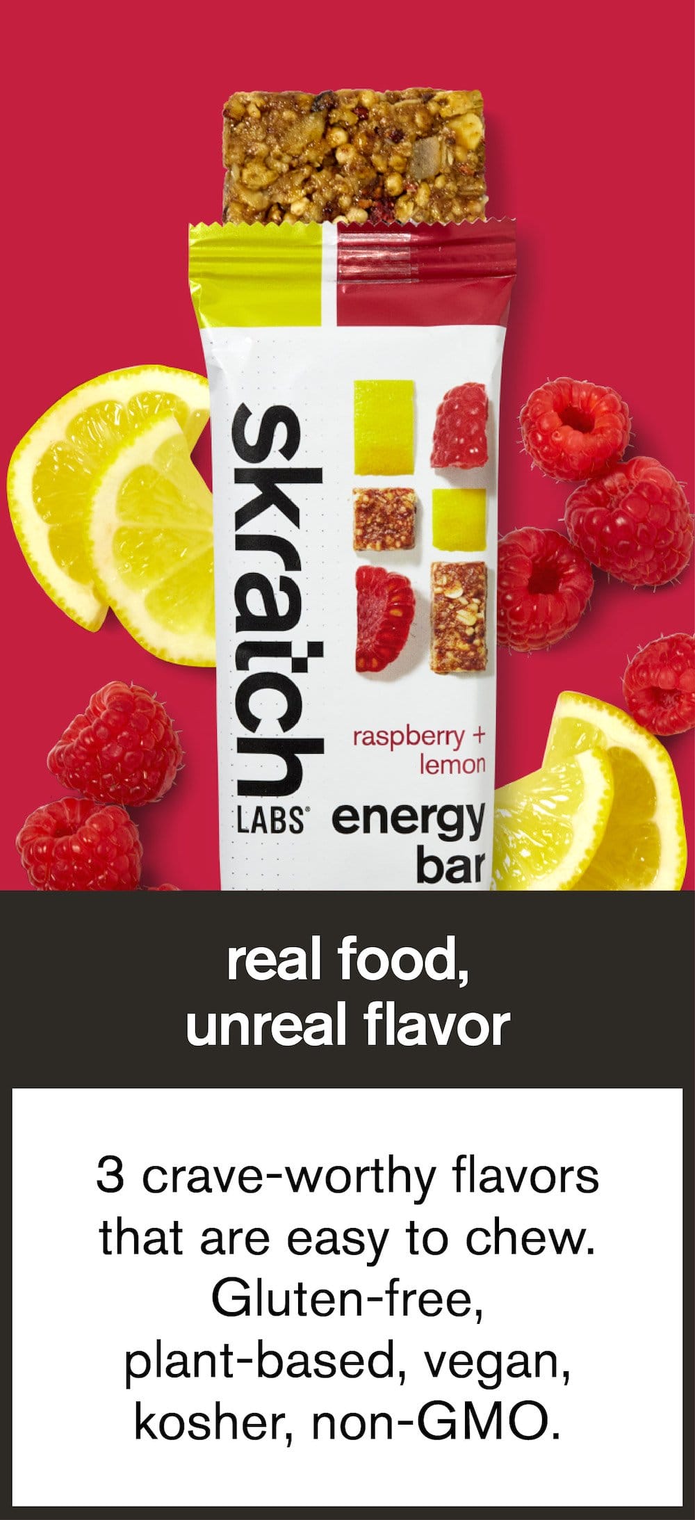 Raspberry + Lemon - real food, unreal flavor