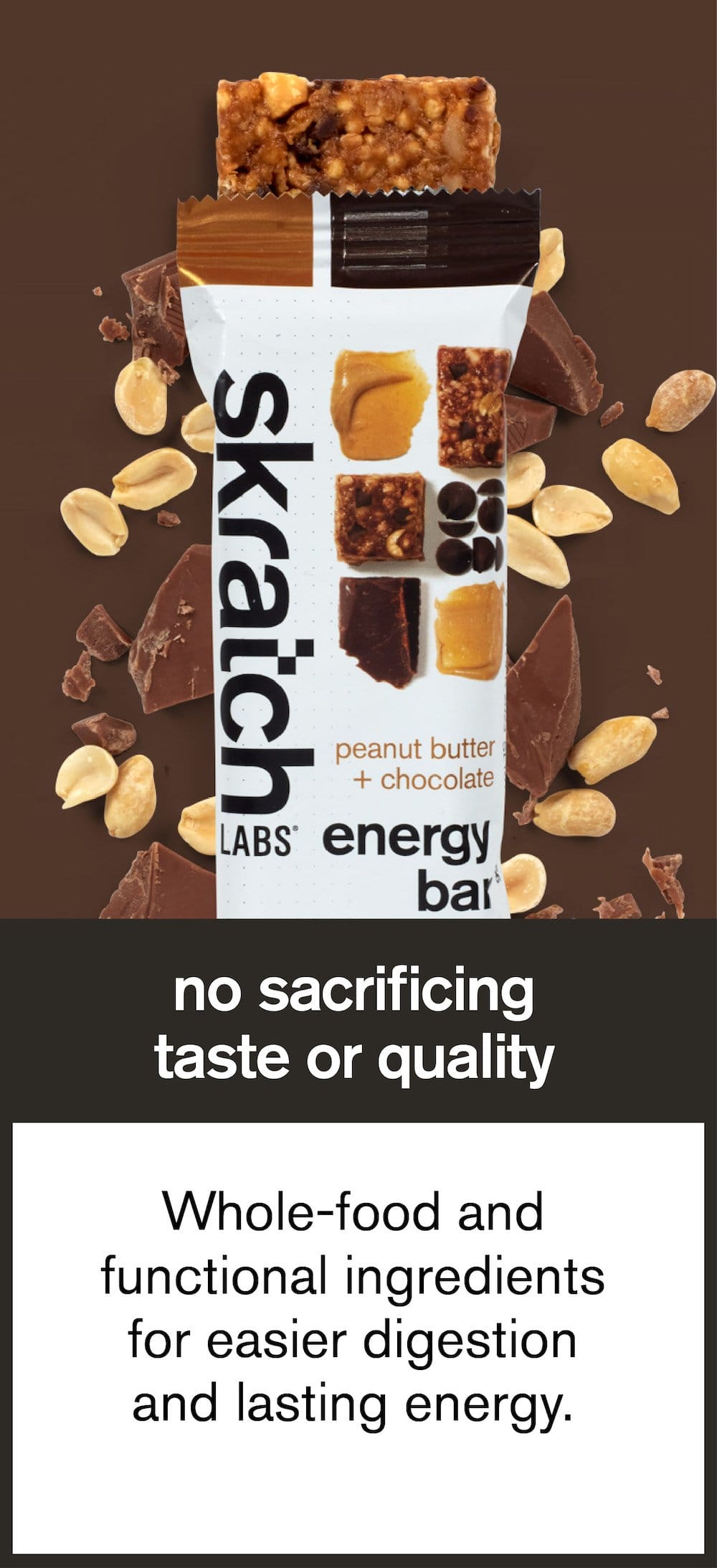 Peanut Butter + Chocolate - no sacrificing taste or quality