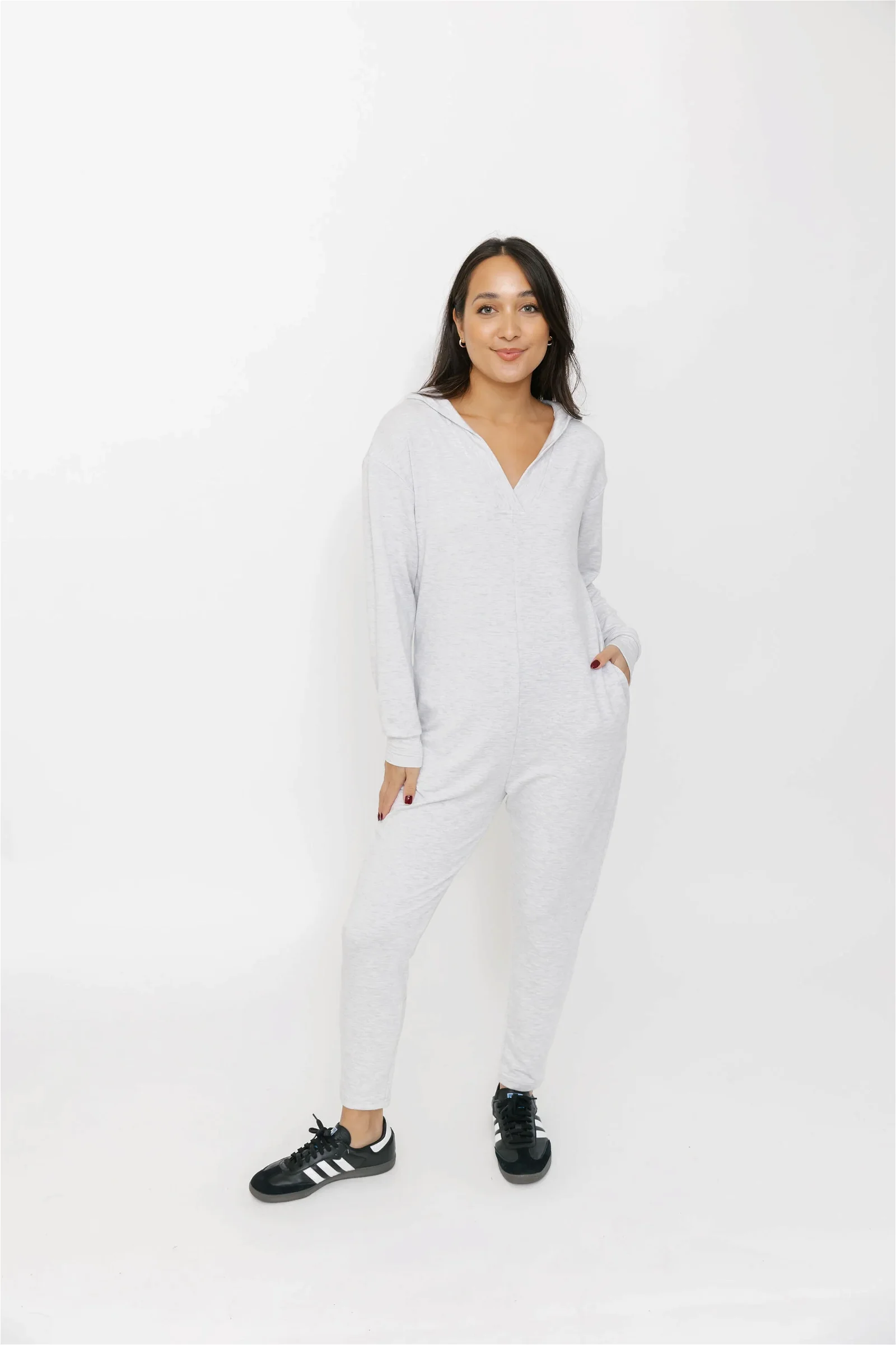 Image of Cloud Romper in Heather Grey