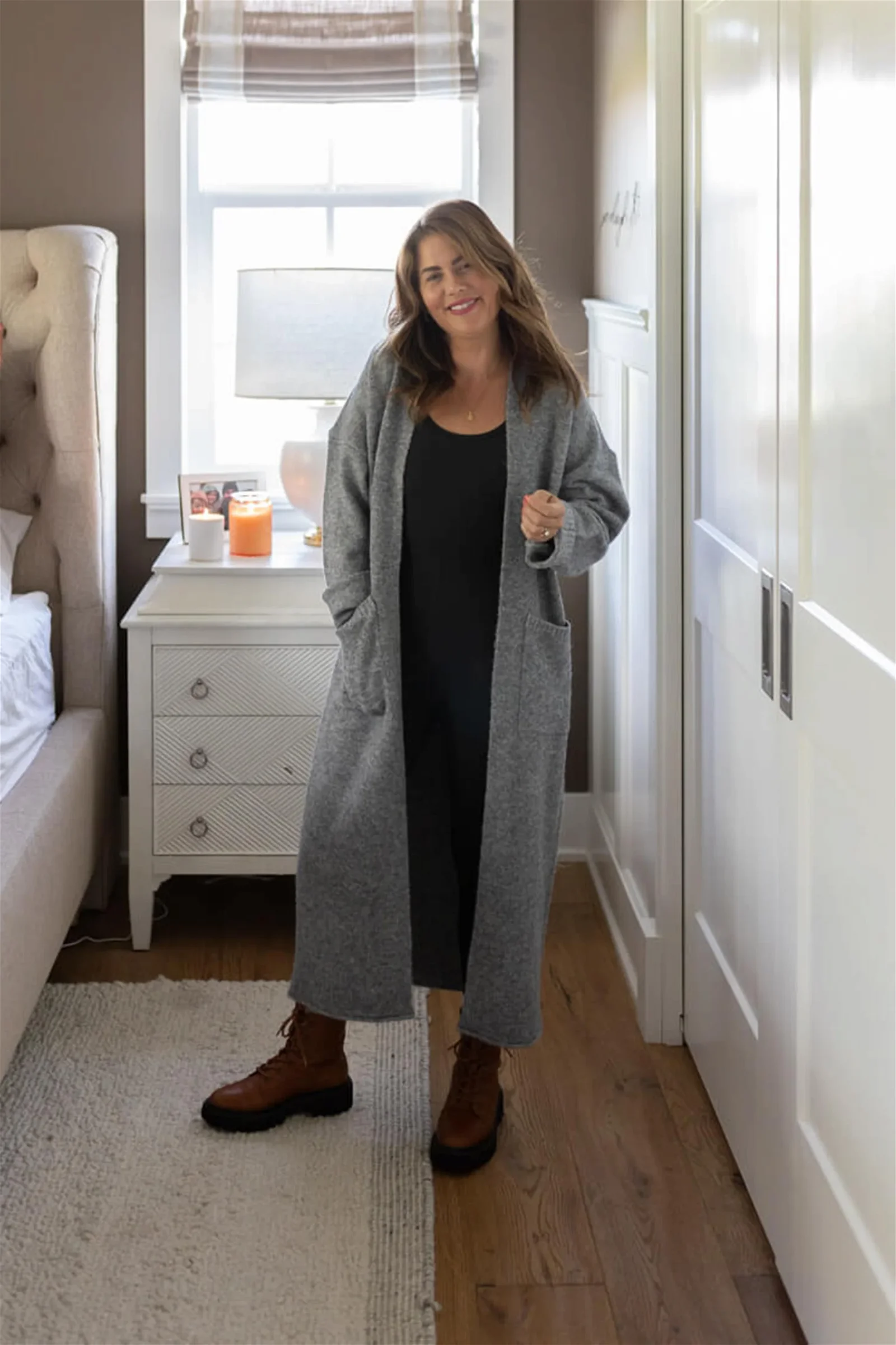 Image of Sweater Weather Long Cardigan in Heather Grey