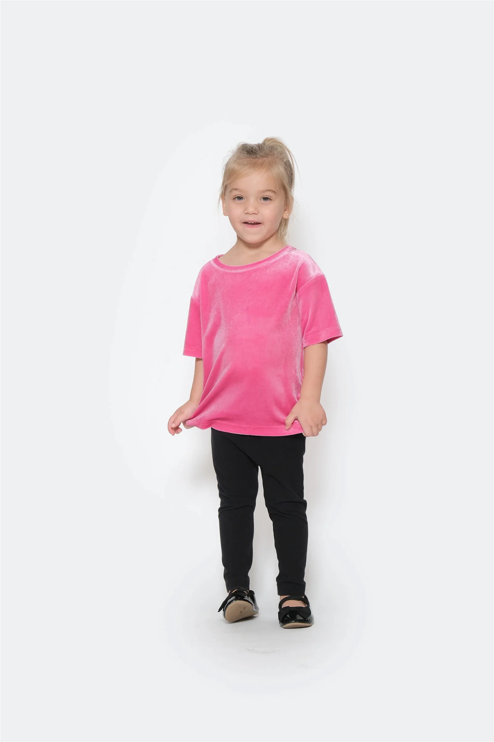 Image of Kids Very Velvet Tee in Magenta