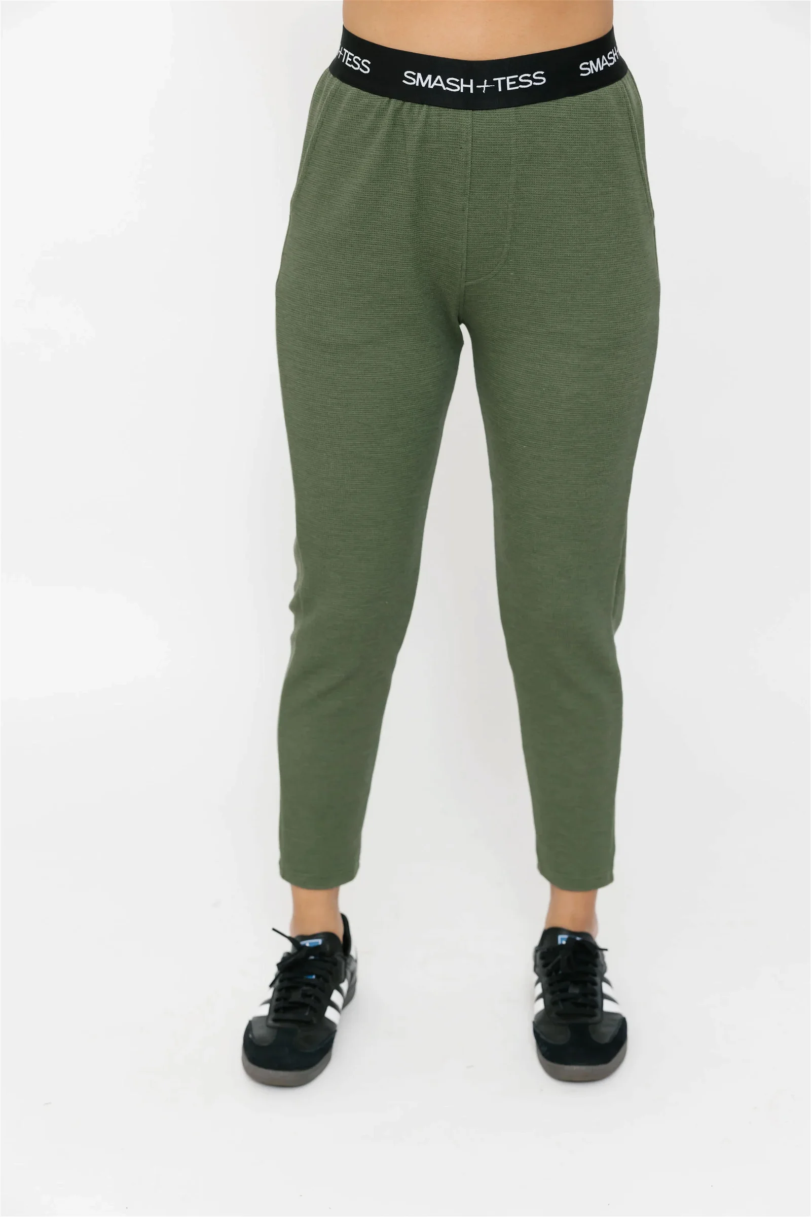 Image of Cuddle Up Waffle Jogger in Dark Green