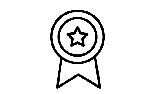 rosette with star in middle