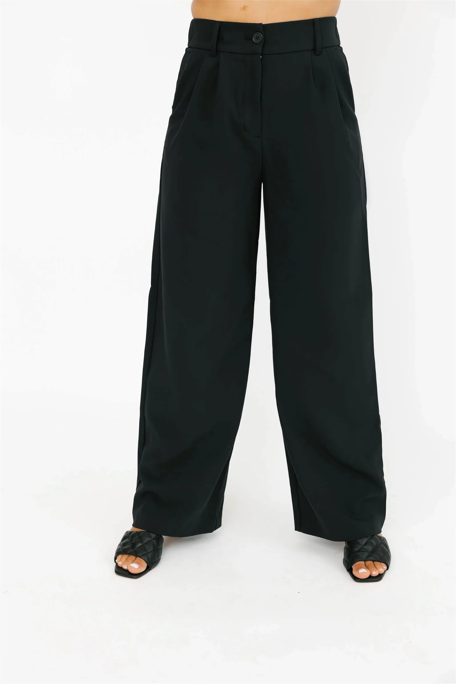 Image of Harper Wide Leg Pant II in Midnight Black