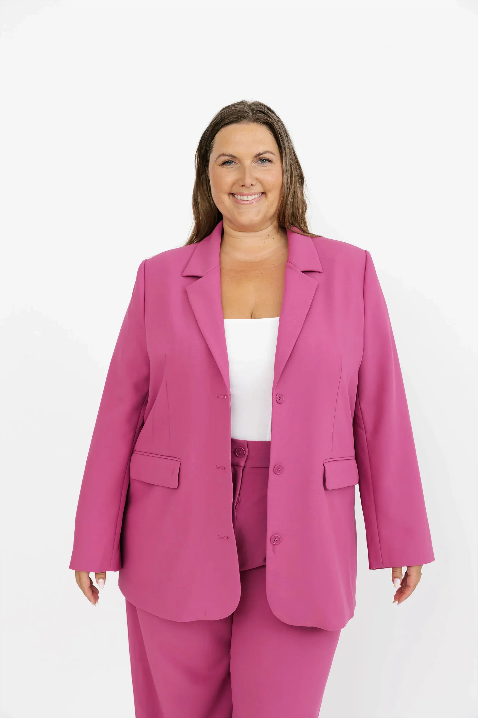 Image of Harper Blazer in Red Violet