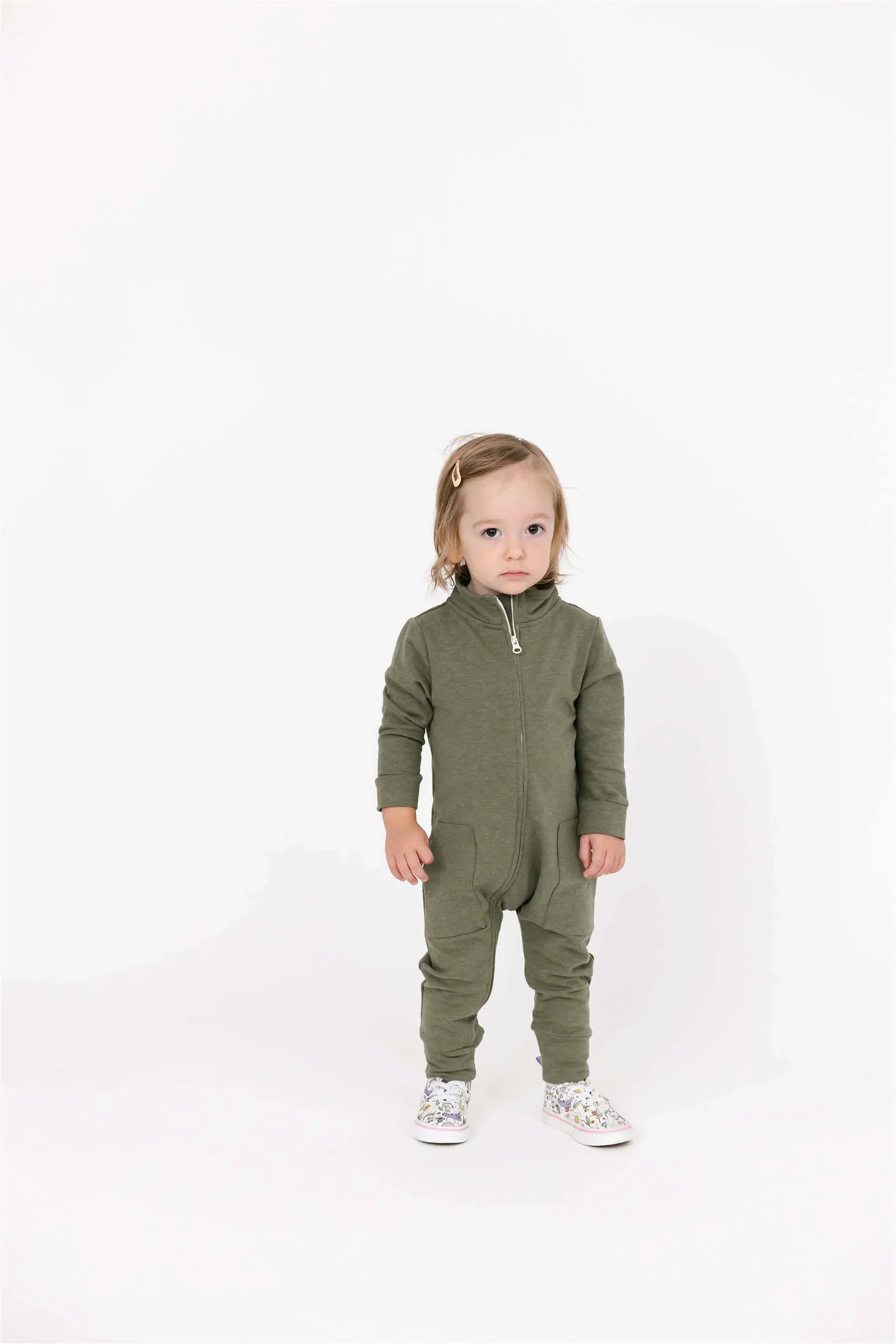 Image of Baby Shay Romper in Mistletoe Green