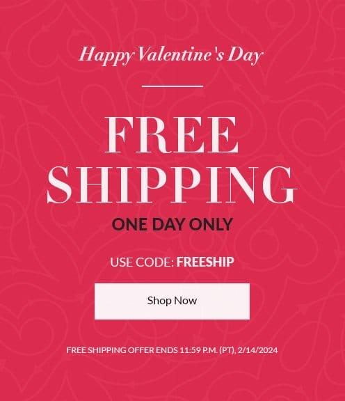 Happy Valentine's Day - Free Shipping One Day Only - Use code: FREESHIP - SHOP NOW