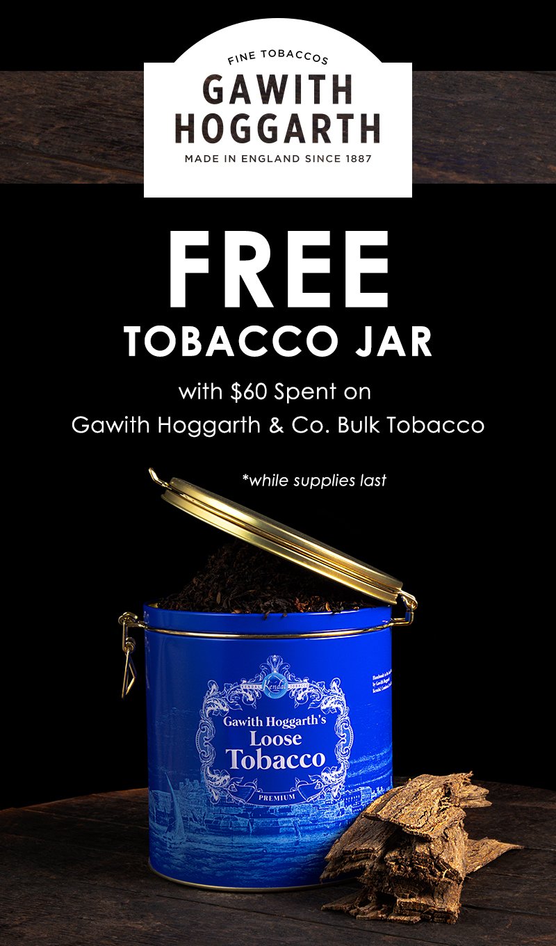 Receive a free tobacco jar with any \\$60 purchase of GH&Co. bulk tobacco, now while supplies last. | Smokingpipes.com