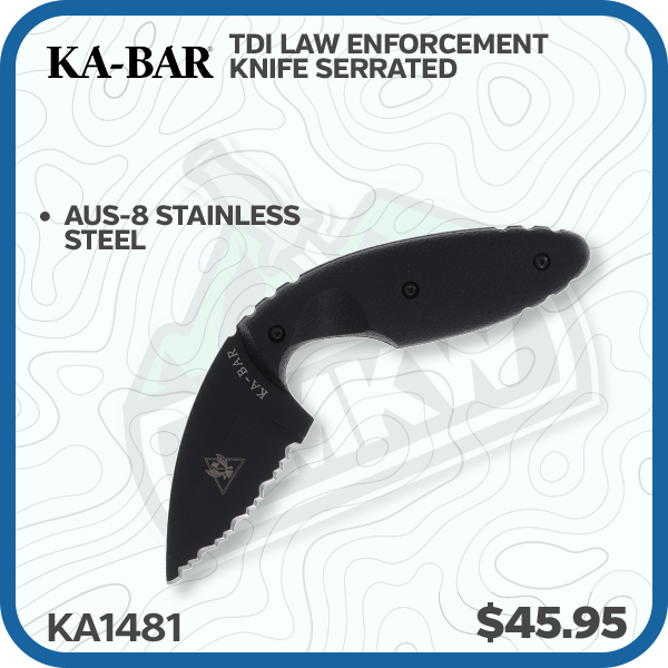 KA-BAR TDI Law Enforcement Knife Serrated