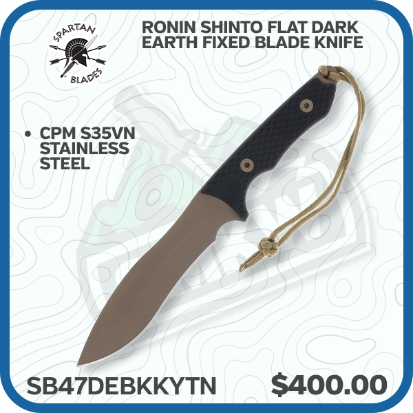 Spartan Blades Ronin Shinto Fixed Blade Knife FDE