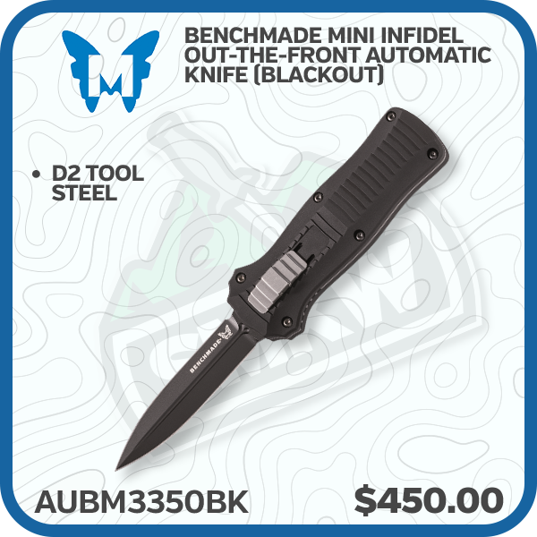 Benchmade 3350BK Mini Infidel Out-the-Front Automatic Knife (Blackout)