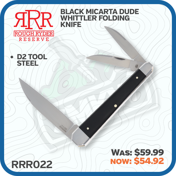 Rough Ryder Reserve Black Micarta Dude Whittler Folding Knife