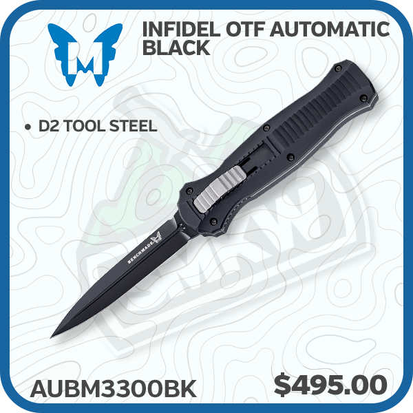 Benchmade 3300BK Infidel OTF Automatic Knife Spear Point Black