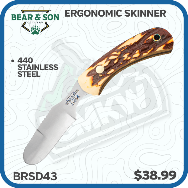 Bear & Son Ergonomic Skinner Fixed Blade Knife