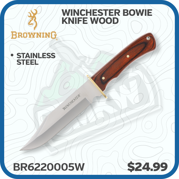 Browning Winchester Bowie Knife Wood