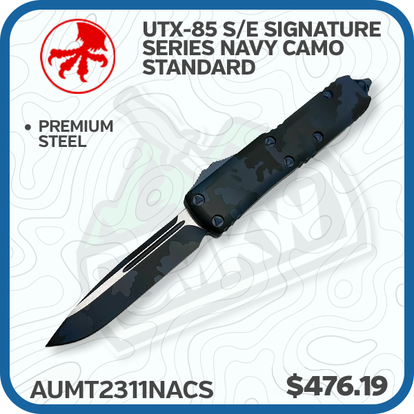 Microtech UTX-85 S/E Signature Series Navy Camo Standard