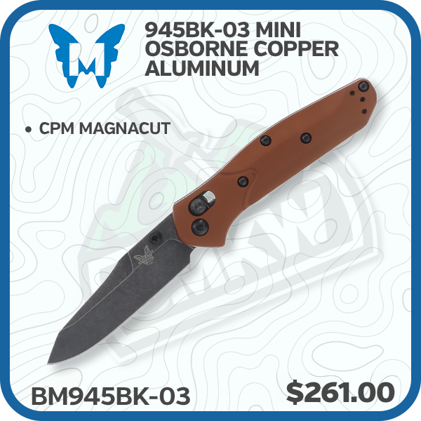 Benchmade 945BK-03 Mini Osborne Folding Knife Magnacut/Copper Aluminum