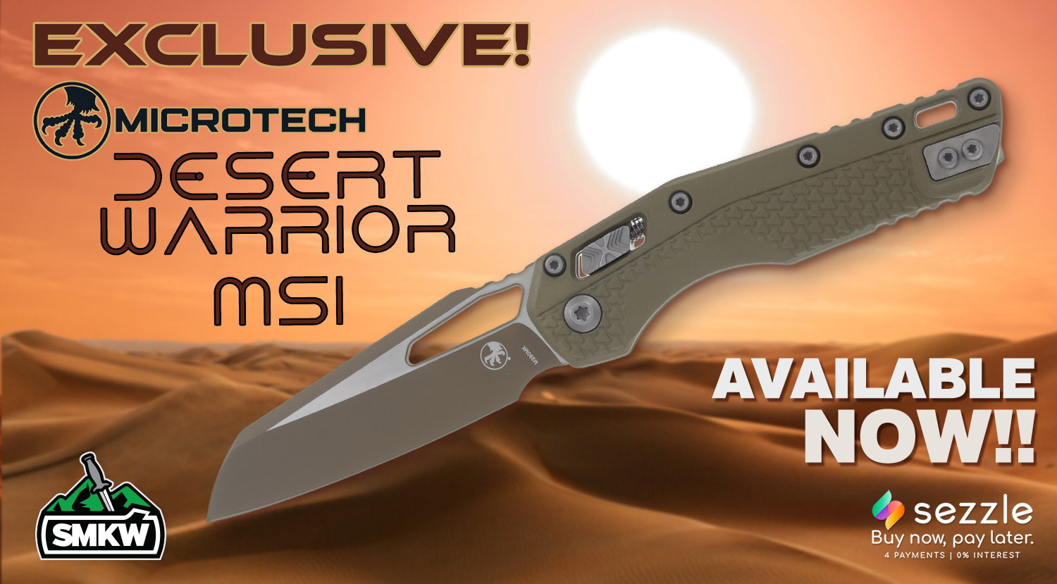 Microtech MSI SMKW Exclusive RAM-LOK Folding Knife Desert Warrior