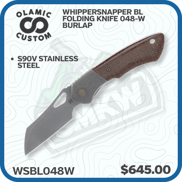 Olamic Whippersnapper BL Folding Knife 048-W Burlap