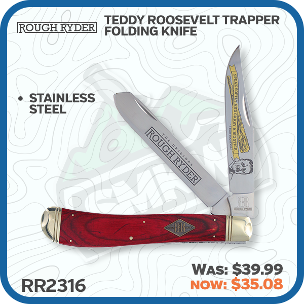 Rough Ryder Teddy Roosevelt Trapper Folding Knife