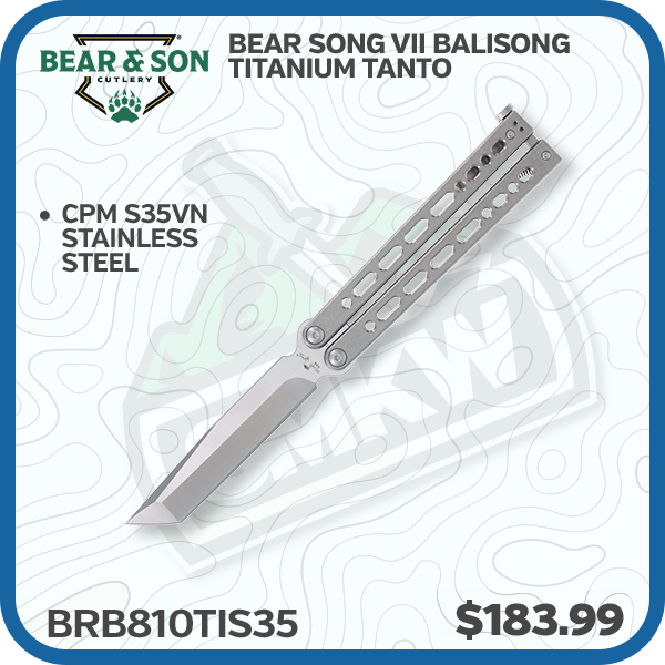 Bear & Son Bear Song VII Balisong Titanium Tanto