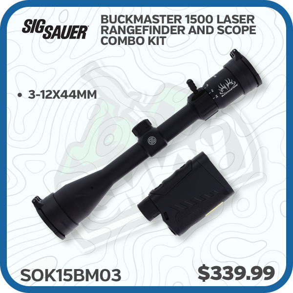 Sig Sauer Buckmaster 1500 Laser Rangefinder and 3-12x44mm Combo Kit