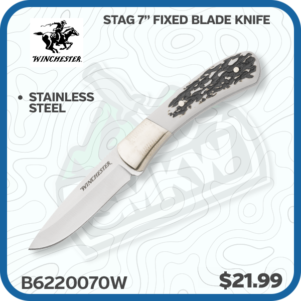 Winchester Browning Stag Fixed Blade Knife 7"