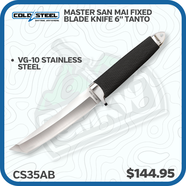 Cold Steel Master San Mai Fixed Blade Knife 6" Tanto