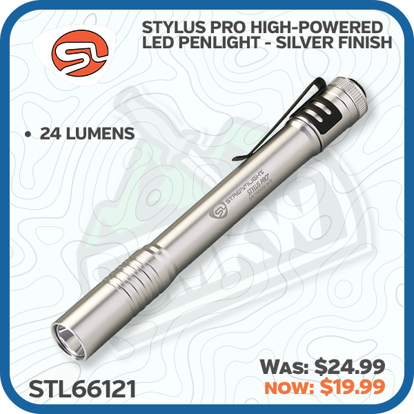 StreamLight Stylus Pro High-Powered LED Penlight - Silver Finish