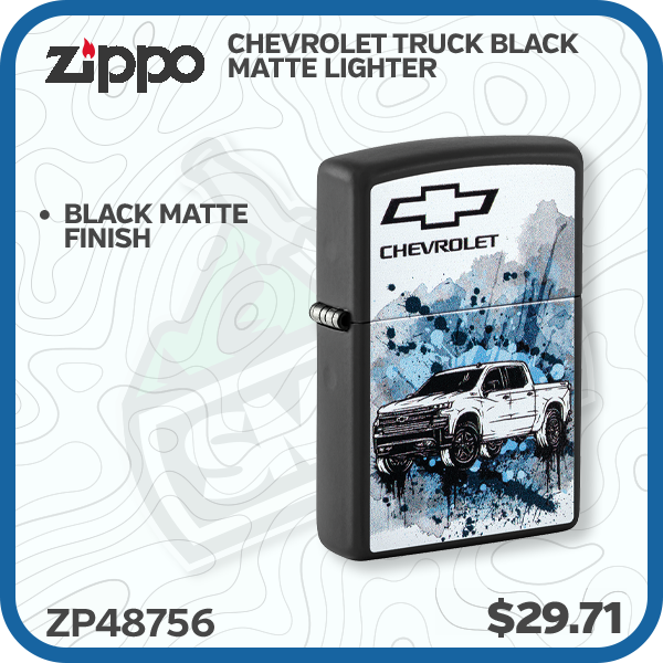 Zippo Chevrolet Truck Black Matte Lighter