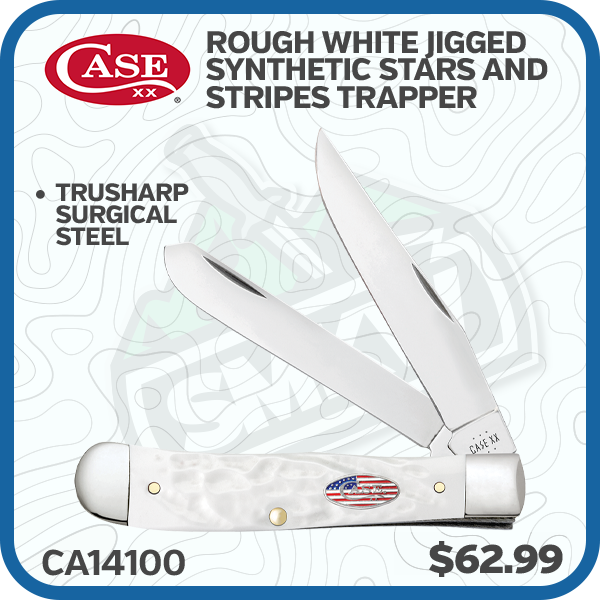 Case Rough White Jigged Synthetic Stars and Stripes Trapper