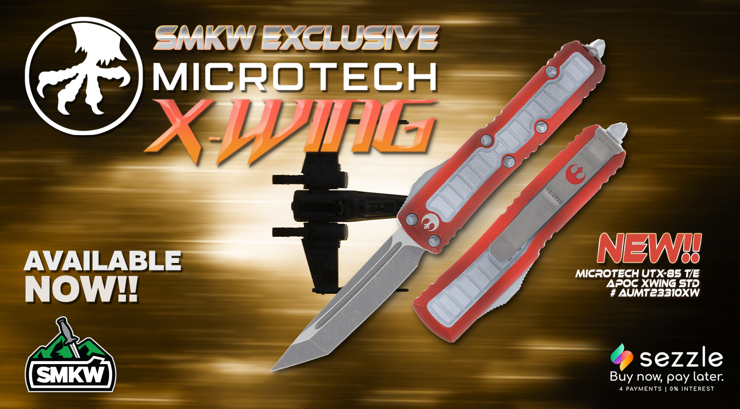 Microtech UTX-85 OTF Auto SMKW Exclusive X-Wing Apocalyptic Tanto