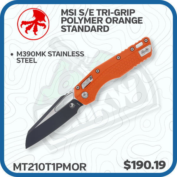 Microtech MSI S/E Tri-Grip Polymer Orange Standard