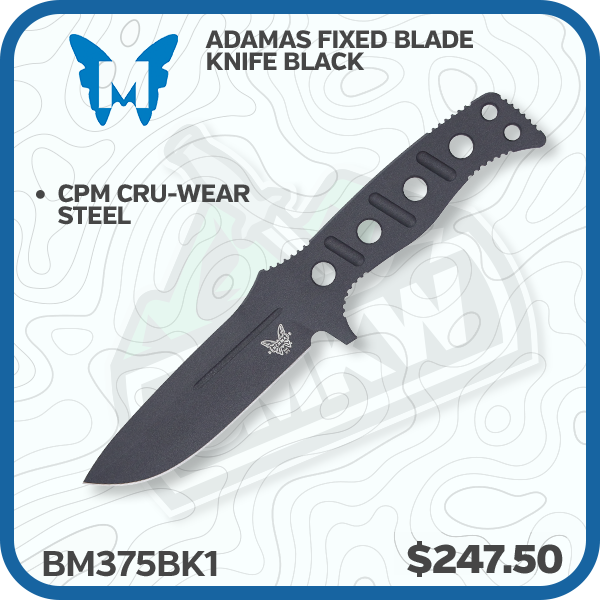 Benchmade 375BK1 Adamas Fixed Blade Knife Black