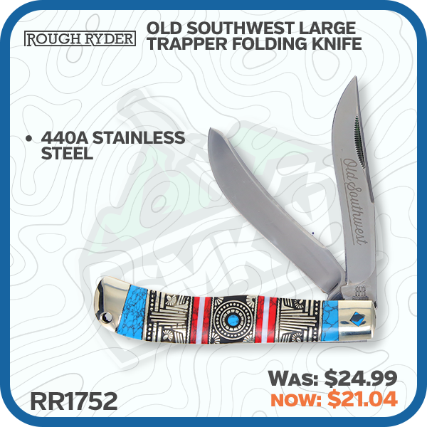 Rough Ryder Old Southwest Large Trapper Folding Knife