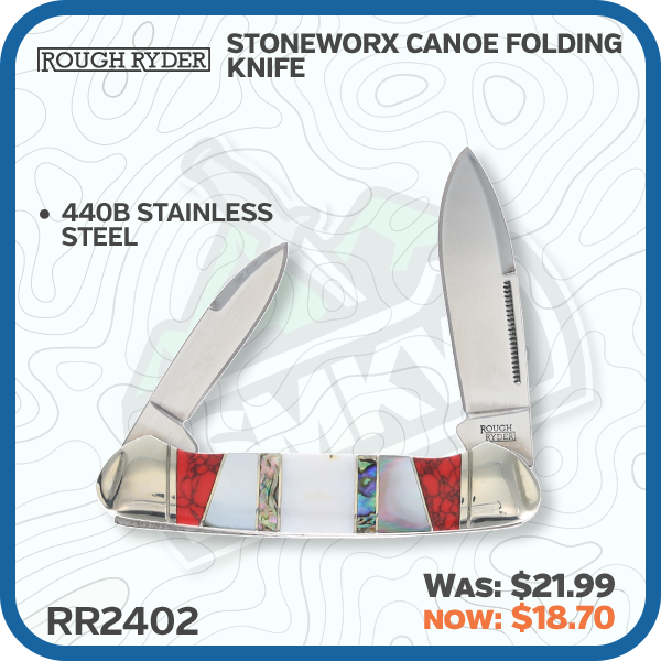 Rough Ryder Stoneworx Canoe Folding Knife