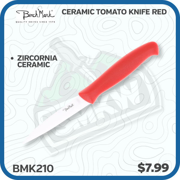 Benchmark Ceramic Tomato Knife Red