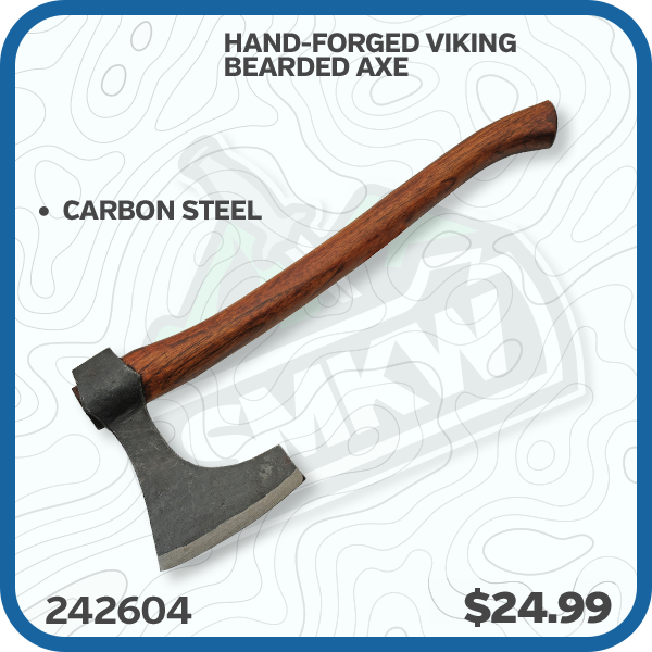 Hand-Forged Viking Bearded Axe