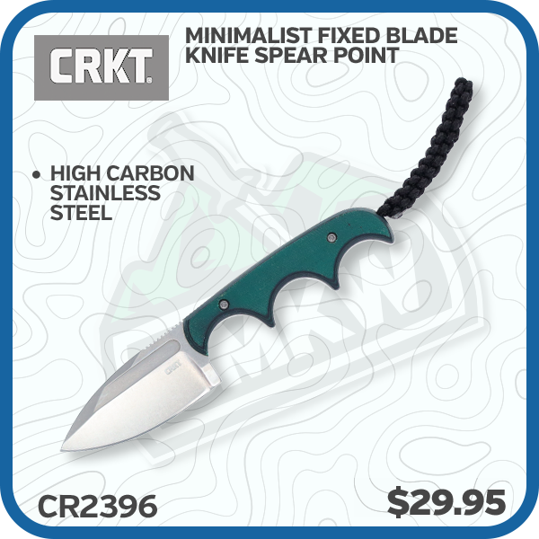CRKT Minimalist Fixed Blade Knife Spear Point