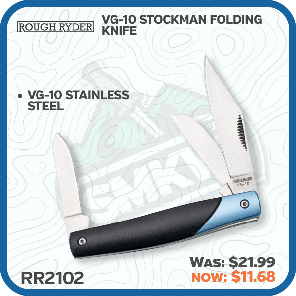 Rough Ryder VG-10 Stockman Folding Knife