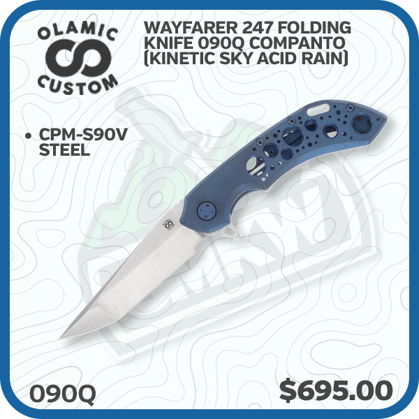 Olamic Wayfarer 247 Folding Knife 090Q Companto (Kinetic Sky Acid Rain)